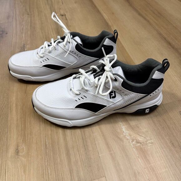 Footjoy Men’s Specialty Golf Spiked Cleats Black White Shoe Size 10 Performance